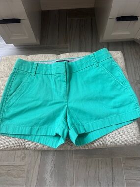 J. Crew Bright Turquoise Cotton Chino Shorts